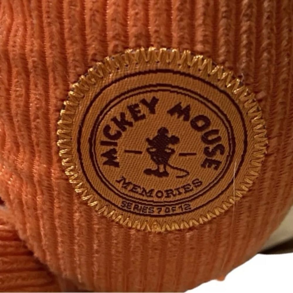 NWT Mickey Mouse Memories Orange Corduroy Soft Toy Series 7 of 12 - Picture 3 of 4